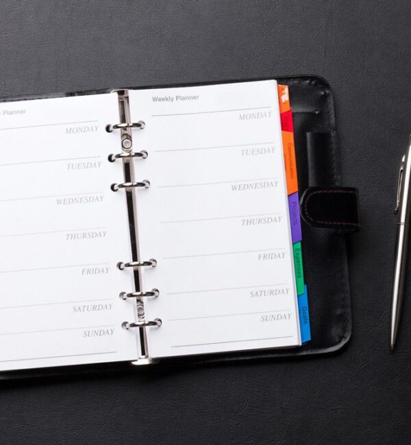 daily planner on table