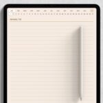 digital daily journal tablet view beige version
