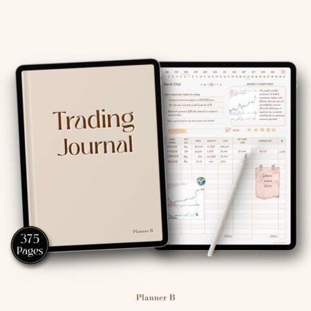 digital trading journal by planner B